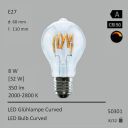  8W=32W LED Glhbirne Curved klar E27 350Lm 360 Ra>90 2000K-2800K Ambient Dimming 