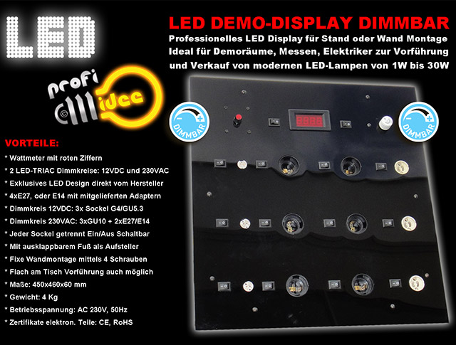 LED Demo Display L dimmbar 1-100W
