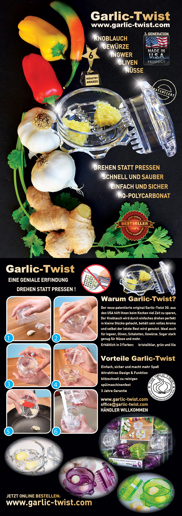 Garlic-Twist 3G. - Kristallklar