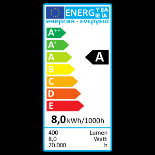 8W=35W LED Globe 125 Ringverspiegelt silber E27 400Lm 360 Ra>90 2000-2900K ambient dimmbar