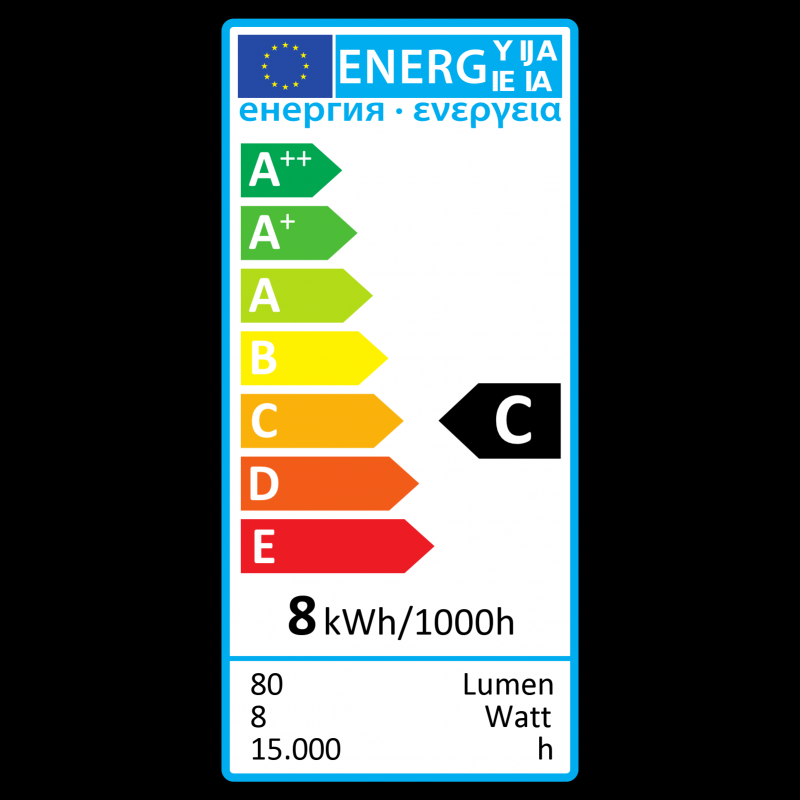 8W=8W Segula LED Beer Bulb blau Curved E27