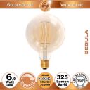  6W=30W LED Golden Globe 125 dimmbar E27 325Lm 360 Ra>90 2000K 