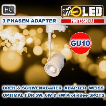  99063 - 3 phases adaptateur piste GU10 blanc  26,92EUR - 29,90EUR  