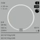  8W=30W SEGULA LED ART Ring S14d klar 330Lm 360 Ra>90 2200K dimmbar 