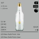  3,5W=19W Segula LED Beer Bulb Point klar E27 180Lm CRI90 2200K dimmbar 