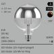 8W=35W LED Globe 125 Ringverspiegelt silber E27 400Lm 360� Ra>90 2000-2900K ambient dimmbar 